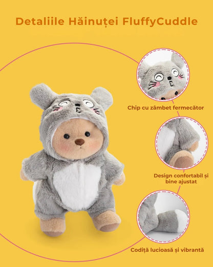 Ursulet Handmade Premium cu Hainute Personalizabile - FluffyCuddle - 