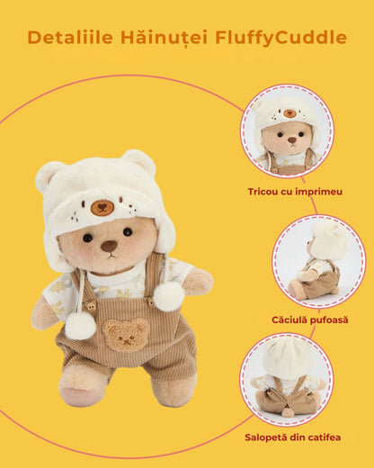 Ursulet Handmade Premium cu Hainute Personalizabile - FluffyCuddle - 